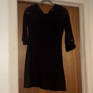 womens black lace dress.